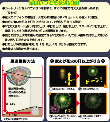 おウチで花火大会！オリジナルも作れる♪花火投影機☆家(うち)あげ花火